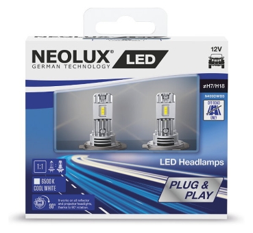 Neolux by Osram H7 / H18 LED Cool White Headlight 6500K Duobox