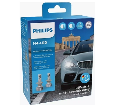2x ampoules LED Philips P21W Ultinon PRO6000 - Blanc 6000K - BA15S
