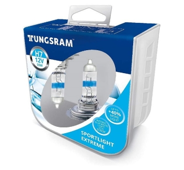Tungsram H7 Sportlight Extreme 5000K +40% mehr Licht Hardcover Twinbox