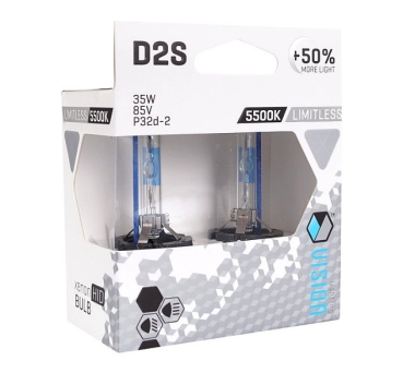 VISION D2S Xenon +50% Limitless White 5500K Duobox