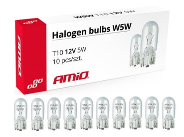AMiO W5W T10 Halogen Lampe 12V 5W (10 Stk.)