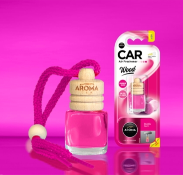 Aroma Auto Lufterfrischer Innenraumduft Wood Little Bottle Bubble Gum