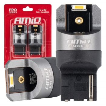 AMiO WY21W T20 LED Full Canbus Pro Series Amber Duoblister