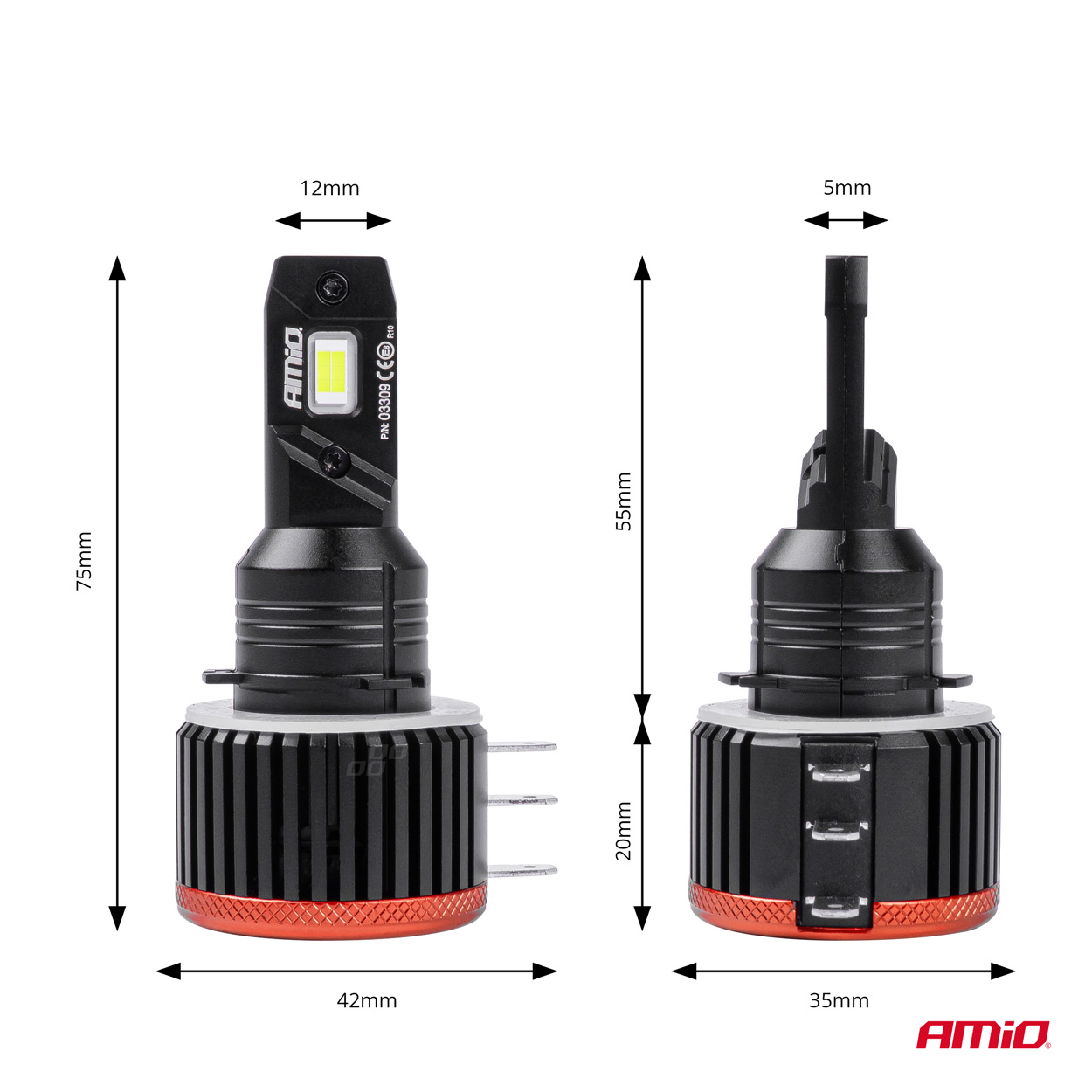 Daylights Austria - AMiO H15 LED X3 Series Headlight +400% Canbus