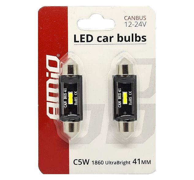 AMiO C5W 41mm LED Ultra Bright Canbus Soffitte Duoblister